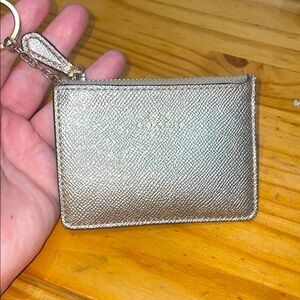 Trendy Coach Gold Metallic/Shimmering Mini Skinny ID Case🔥